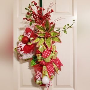 Christmas candy cane wreath